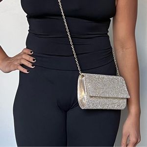 Rhinestone crossbody clutch